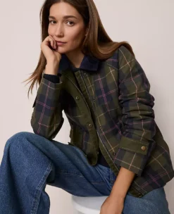 Weekend Collection Plaid Collared Jacket Night Safari -Anntaylor Shop 845932 522852 ALT3