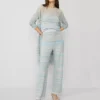 The Petite Pull-On Wide-Leg Sweater Pant Multi