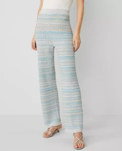 The Petite Pull-On Wide-Leg Sweater Pant Multi 6 The Petite Pull-On Wide-Leg Sweater Pant Multi -Anntaylor Shop 845966 9998 ALT1