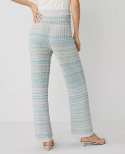 The Petite Pull-On Wide-Leg Sweater Pant Multi 7 The Petite Pull-On Wide-Leg Sweater Pant Multi -Anntaylor Shop 845966 9998 ALT2