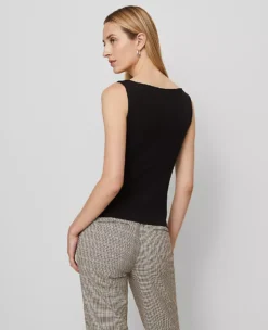 Draped Cowl Neck Top Black 5 Draped Cowl Neck Top Black -Anntaylor Shop 845983 2222 ALT1