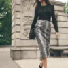 Snake Print Pencil Skirt Black/ Neutral Snakeskin -Anntaylor Shop 846061 019856 MKTG1