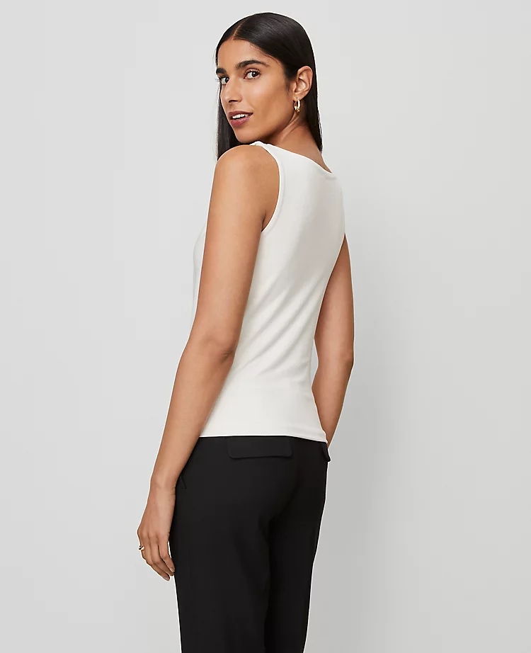 Draped Cowl Neck Top Winter White 4 Draped Cowl Neck Top Winter White - Image 2