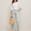 The Petite Wide-Leg Crop Jean Light Denim 1 The Petite Wide-Leg Crop Jean Light Denim -Anntaylor Shop 846096 521496