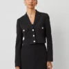 The Petite Military Blazer Jacket In Fluid Crepe Black -Anntaylor Shop 846108 2222