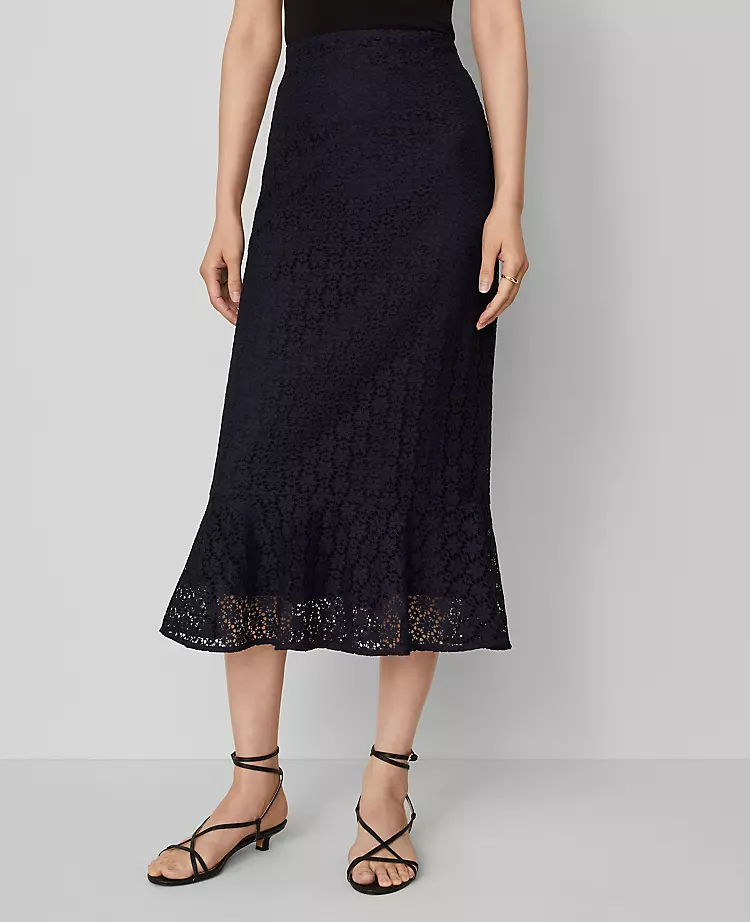 Lace Flounce Midi Skirt Night Sky 5 Lace Flounce Midi Skirt Night Sky - Image 3