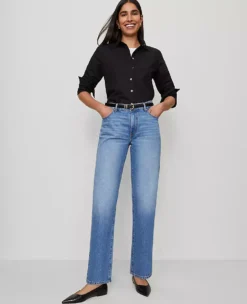 The Perfect Straight Jean Authentic Vintage Mid -Anntaylor Shop 846133 1452 ALT3