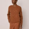 Cashmere Cable Sweater Spiced Cider