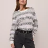 Weekend Collection Relaxed Fair Isle Sweater Lavender Frost 2 Weekend Collection Relaxed Fair Isle Sweater Lavender Frost -Anntaylor Shop 846249 523550