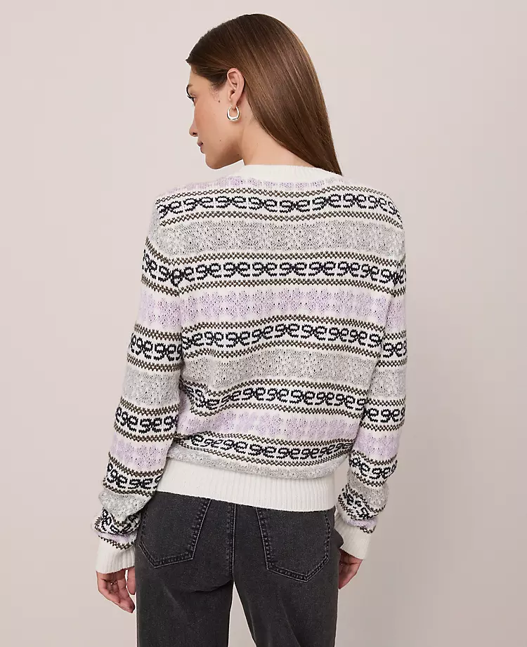 Weekend Collection Relaxed Fair Isle Sweater Lavender Frost 4 Weekend Collection Relaxed Fair Isle Sweater Lavender Frost - Image 2