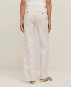 The Petite Straight Trouser Pant In Striped Seersucker Cappuccino Tan 7 The Petite Straight Trouser Pant In Striped Seersucker Cappuccino Tan -Anntaylor Shop 846278 7165 ALT2