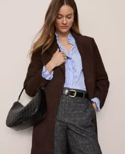 Striped Ruffle Collar Blouse Light Blue/White Stripe 9 Striped Ruffle Collar Blouse Light Blue/White Stripe -Anntaylor Shop 846397 020189 ALT3