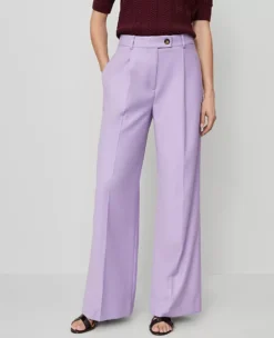 The Petite Modern Wide-Leg Trouser Lavender Petal -Anntaylor Shop 846453 019789 ALT1