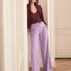 The Petite Modern Wide-Leg Trouser Lavender Petal 2 The Petite Modern Wide-Leg Trouser Lavender Petal -Anntaylor Shop 846453 019789 MKTG1