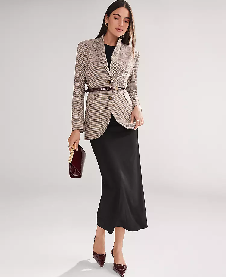 The Petite Madison Blazer In Plaid Copper/Cream Multi 3 The Petite Madison Blazer In Plaid Copper/Cream Multi