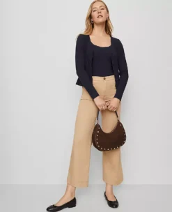 Petite Weekend Collection Sateen Patch Pocket Pant Cafe Au Lait
