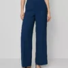 The Wide-Leg Pant In Fluid Crepe — Curvy Fit Moonlit Backdrop -Anntaylor Shop 846577 019811