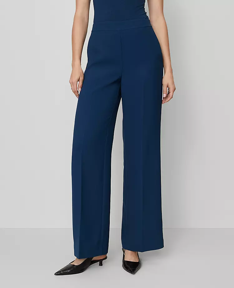 The Wide-Leg Pant In Fluid Crepe — Curvy Fit Moonlit Backdrop 3 The Wide-Leg Pant In Fluid Crepe — Curvy Fit Moonlit Backdrop