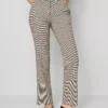 The Straight Pant In Plaid — Curvy Fit Copper/Cream Multi