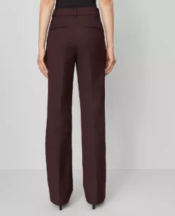 The High Rise Slim Trouser - Curvy Fit Classic Burgundy -Anntaylor Shop 846588 019903 ALT1