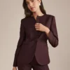 The Petite Curved Hem Jacket Classic Burgundy 2 The Petite Curved Hem Jacket Classic Burgundy -Anntaylor Shop 846600 019903 MKTG1