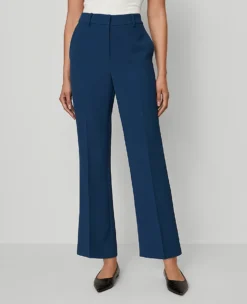 The Flare Ankle Pant In Fluid Crepe - Curvy Fit Moonlit Backdrop