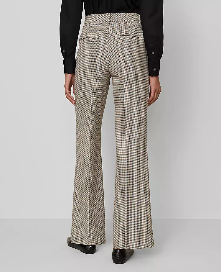 The Flare Trouser In Plaid - Curvy Fit Copper/Cream Multi 4 The Flare Trouser In Plaid - Curvy Fit Copper/Cream Multi - Image 2