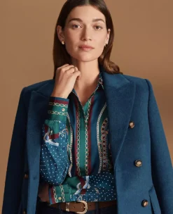 Petite Chain Link Print Satin Essential Shirt Night Garden 11 Petite Chain Link Print Satin Essential Shirt Night Garden -Anntaylor Shop 846744 523206 MKTG2