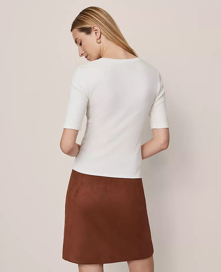 Petite Weekend Collection Lace-Up Top Winter White 4 Petite Weekend Collection Lace-Up Top Winter White - Image 2