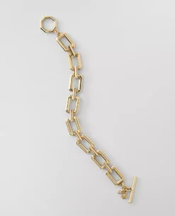 Chunky Metal Chain Bracelet Goldtone