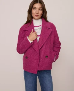 Petite Weekend Collection Short Trench Coat Strawberry Shortcake