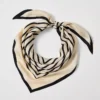 Striped Triangle Silk Scarf Black -Anntaylor Shop 846810 2222
