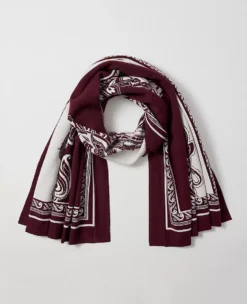 Paisley Wrap Poncho Poised Plum -Anntaylor Shop 846856 9536 ALT2