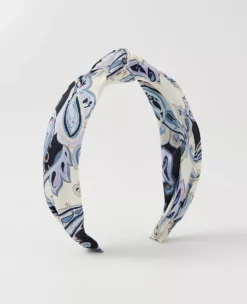 Paisley Knotted Headband Winter White