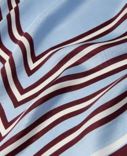 Striped Triangle Silk Scarf Cool Cascades -Anntaylor Shop 846872 019815 ALT1