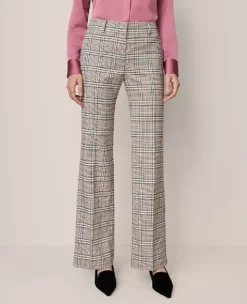 The Petite Jayne Trouser In Plaid Pale Sandalwood -Anntaylor Shop 846874 522577 ALT1