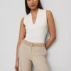 Petite Sleeveless V-Neck Top Winter White -Anntaylor Shop 846919 9192