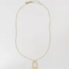 Open Oval Pendant Necklace Goldtone -Anntaylor Shop 846991 018627