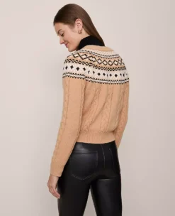 Fair Isle Cable Cardigan Cafe Au Lait 8 Fair Isle Cable Cardigan Cafe Au Lait -Anntaylor Shop 847008 527091 ALT1
