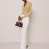 The Petite Side Button Wide-Leg Pant Winter White 2 The Petite Side Button Wide-Leg Pant Winter White -Anntaylor Shop 847009 9192
