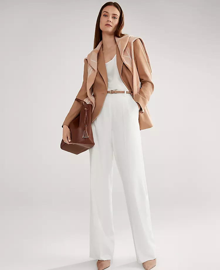 The Petite Side Button Wide-Leg Pant Winter White 7 The Petite Side Button Wide-Leg Pant Winter White - Image 5