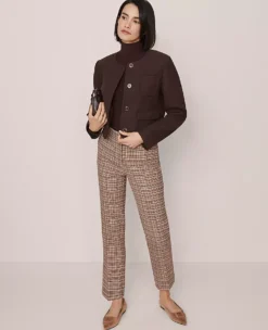 The Eva Ankle Pant In Houndstooth Stallion Brown 9 The Eva Ankle Pant In Houndstooth Stallion Brown -Anntaylor Shop 847025 522617 ALT3