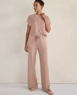 Haven Well Within Organic Cotton Cashmere Drop Shoulder Tee Desert Clay Heather 8 Haven Well Within Organic Cotton Cashmere Drop Shoulder Tee Desert Clay Heather -Anntaylor Shop 847623 020109 ALT1