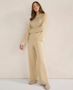 Haven Well Within Tuxedo Stripe Funnel Neck Pullover Frosty Cream Stripe -Anntaylor Shop 847949 0292 ALT1