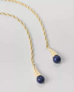 Double Gem Necklace Goldtone -Anntaylor Shop 850267 018627 ALT1