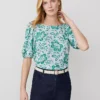 Petite Floral Boatneck Popover Mellow Mint 1 Petite Floral Boatneck Popover Mellow Mint -Anntaylor Shop 850302 517531
