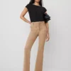 The Petite Patch Pocket Flare Jean Cappuccino Tan -Anntaylor Shop 850379 7165