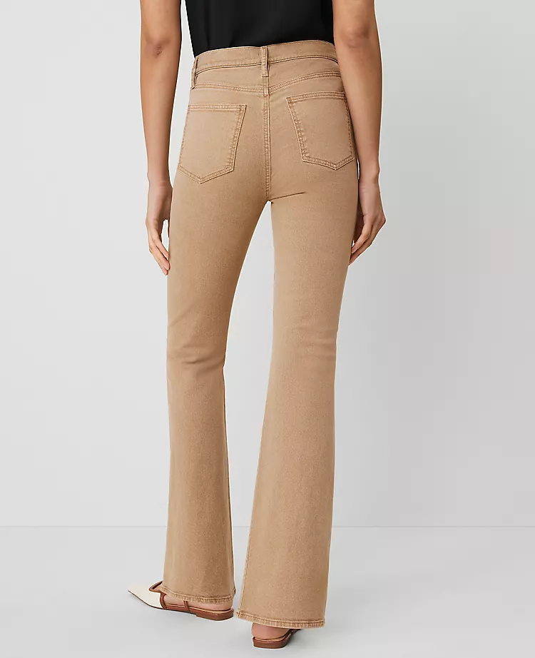 The Petite Patch Pocket Flare Jean Cappuccino Tan 5 The Petite Patch Pocket Flare Jean Cappuccino Tan - Image 3