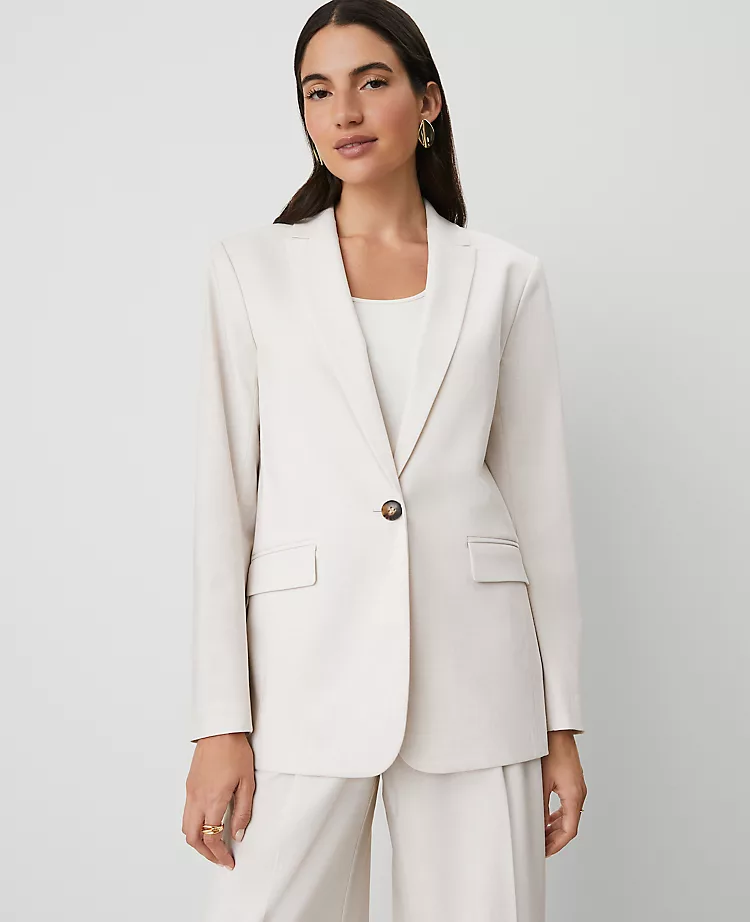The Petite Longline Blazer Tan Texture 3 The Petite Longline Blazer Tan Texture