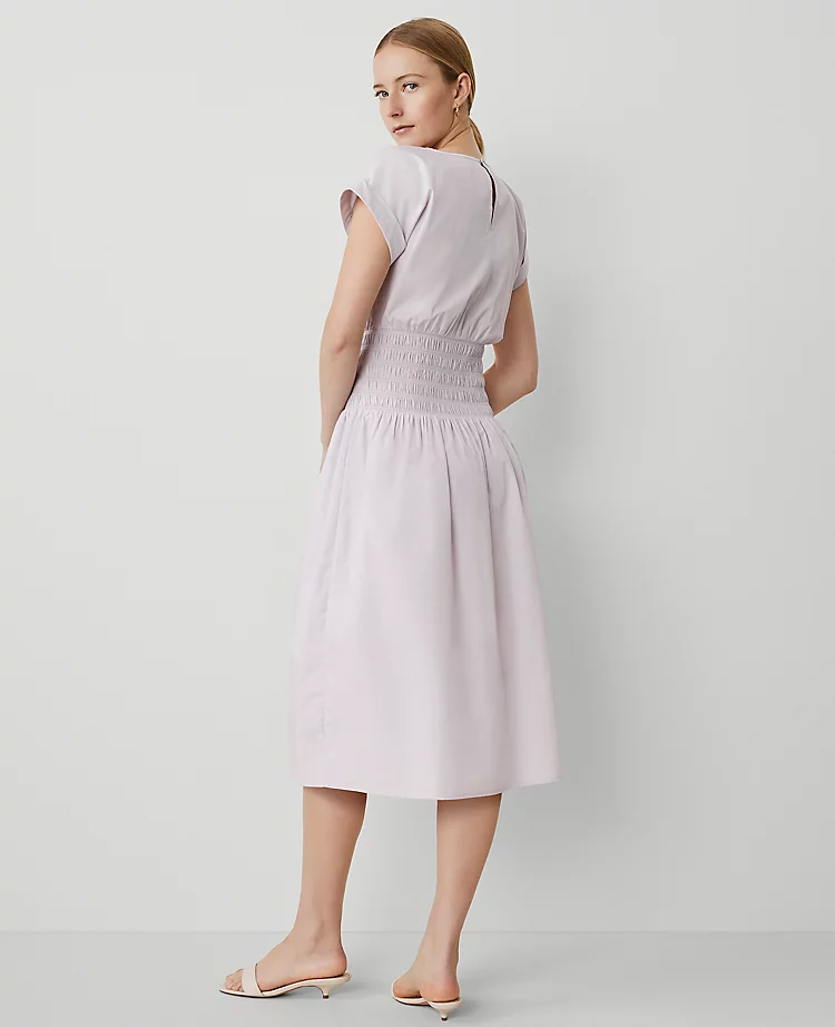 Smocked-Waist Midi Flare Dress Orchid Hush 4 Smocked-Waist Midi Flare Dress Orchid Hush - Image 2